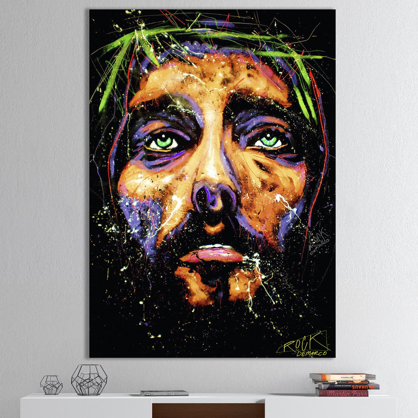 Colorful Modern Jesus - Modern & Contemporary Canvas Artwork