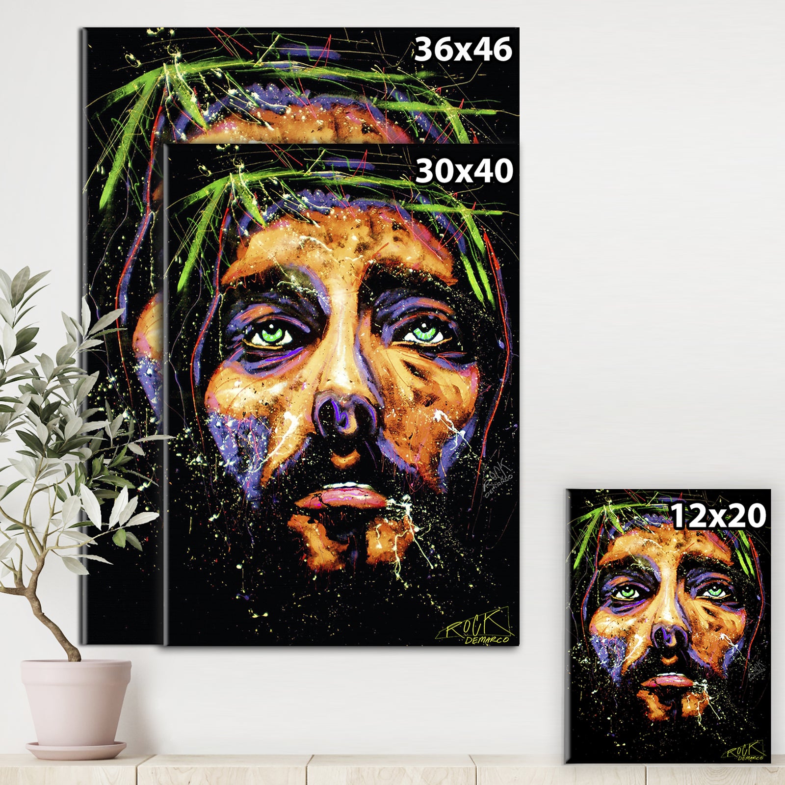 Colorful Modern Jesus - Modern & Contemporary Canvas Artwork