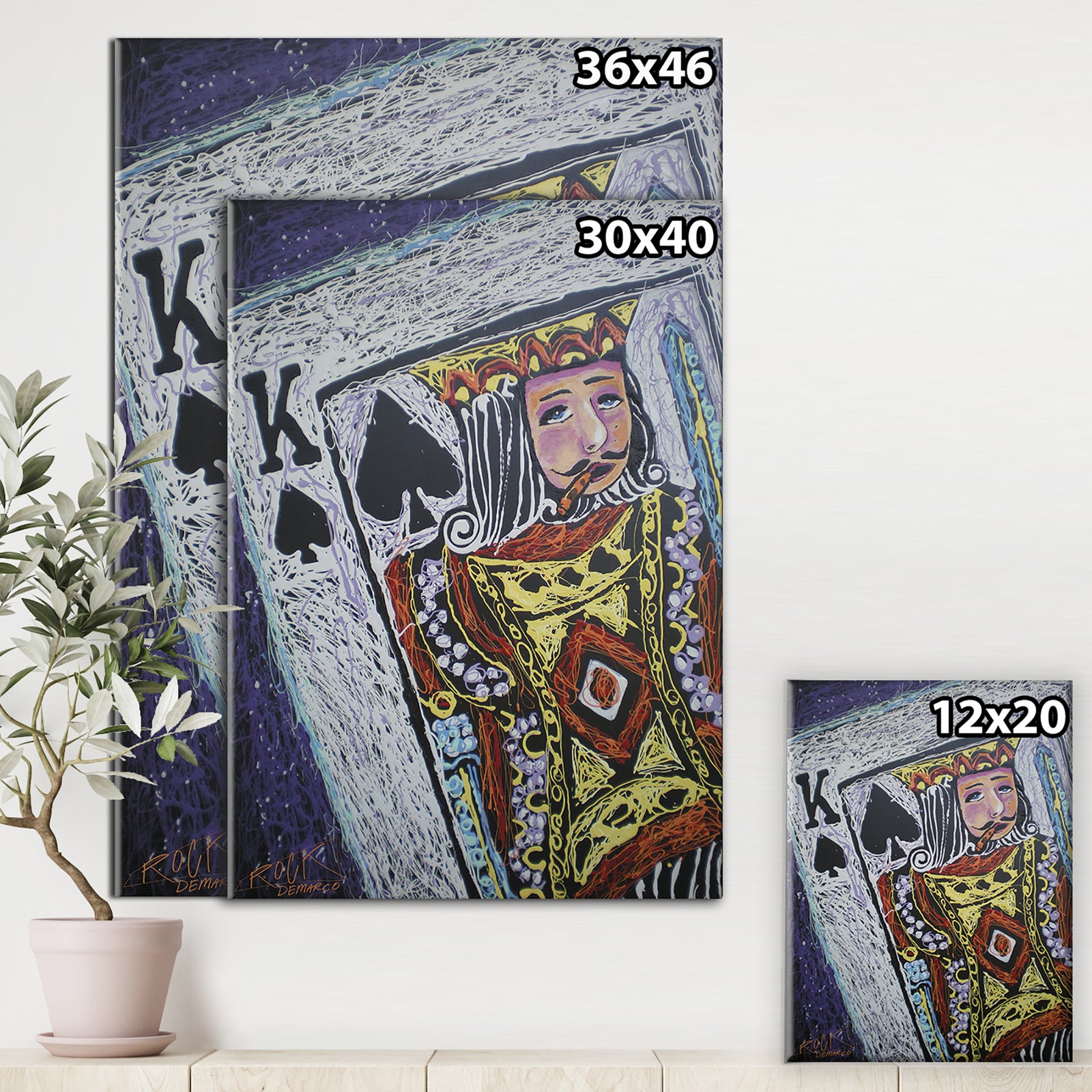 King Spades 001 - Modern & Contemporary Premium Canvas Wall Art