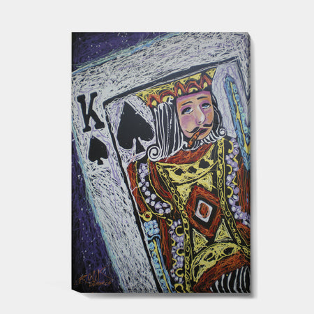 King Spades 001 - Modern & Contemporary Premium Canvas Wall Art