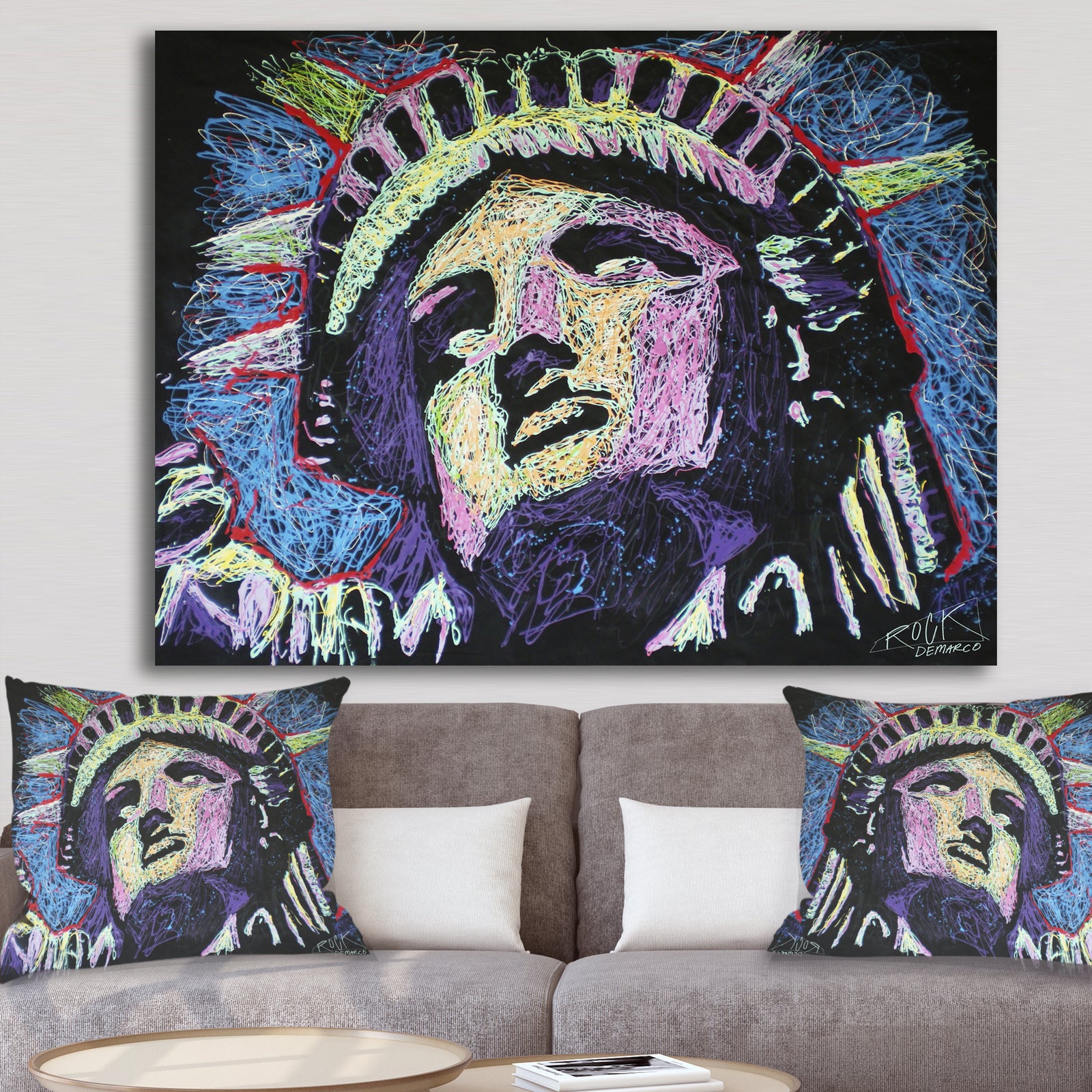 Liberty Drip 002 - Modern & Contemporary Canvas Wall Art