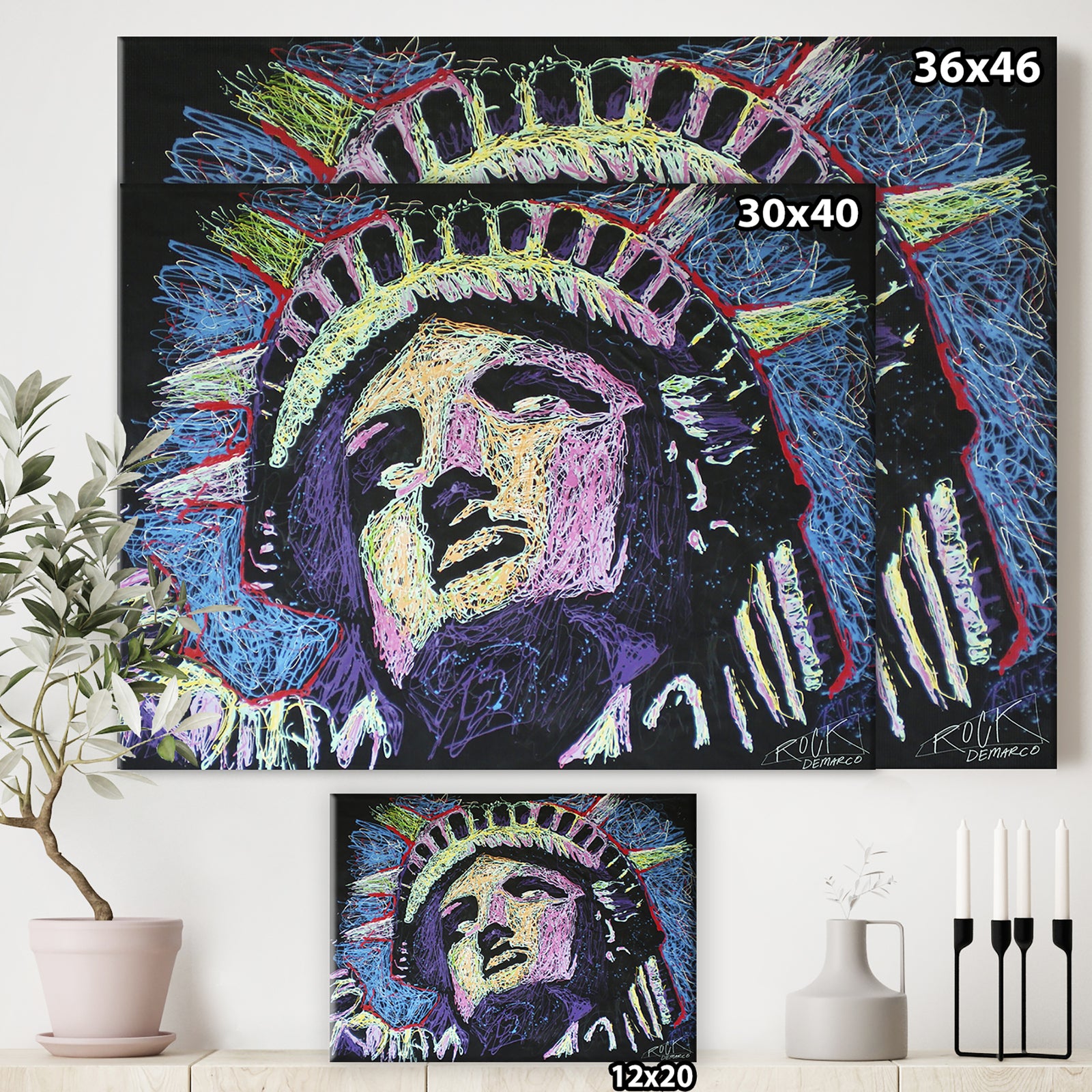 Liberty Drip 002 - Modern & Contemporary Canvas Wall Art