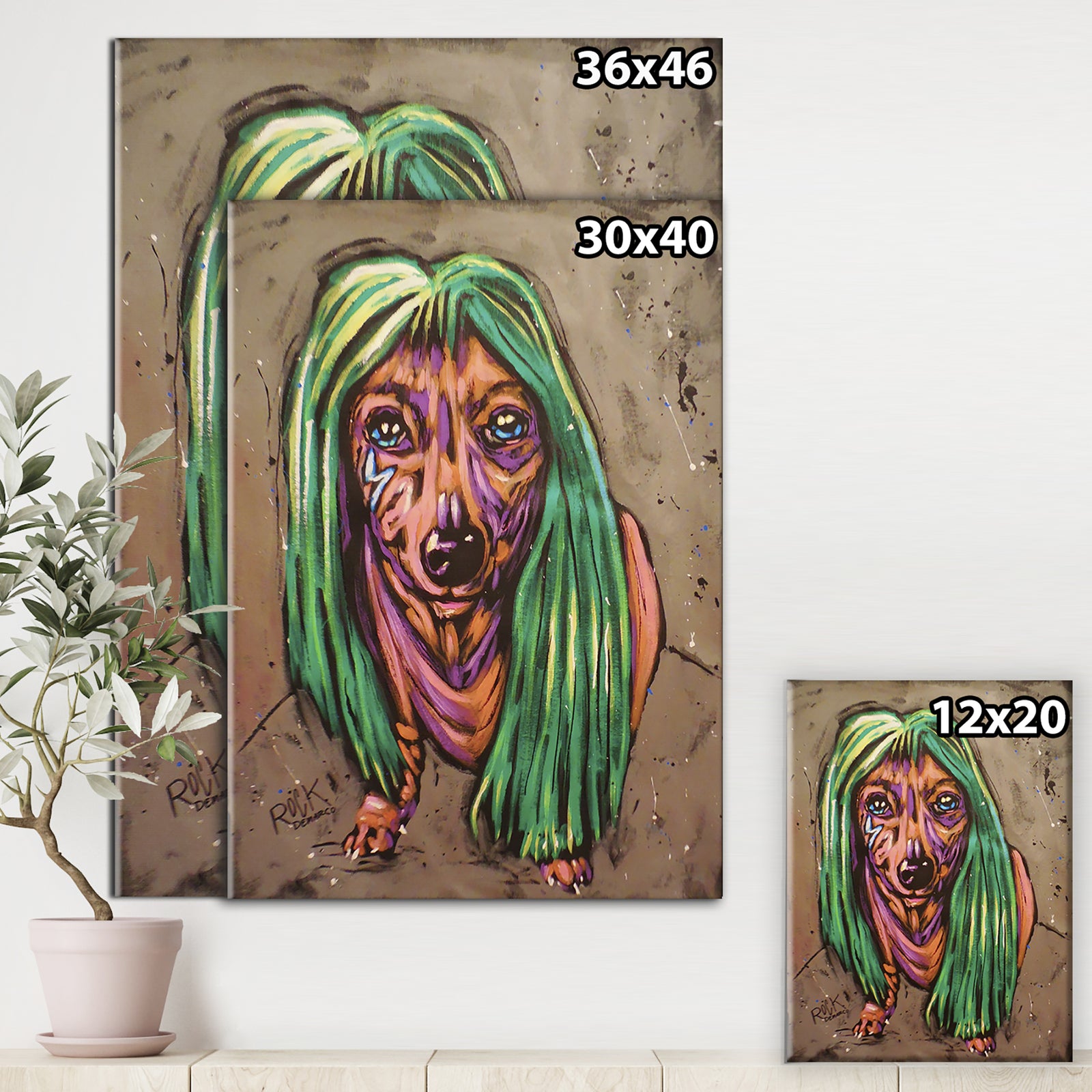 Lady Bark Bark - Modern & Contemporary Premium Canvas Wall Art