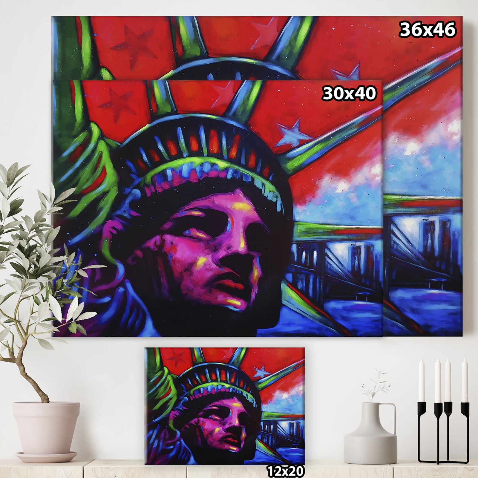 Lady Liberty - Modern & Contemporary Gallery-wrapped Canvas