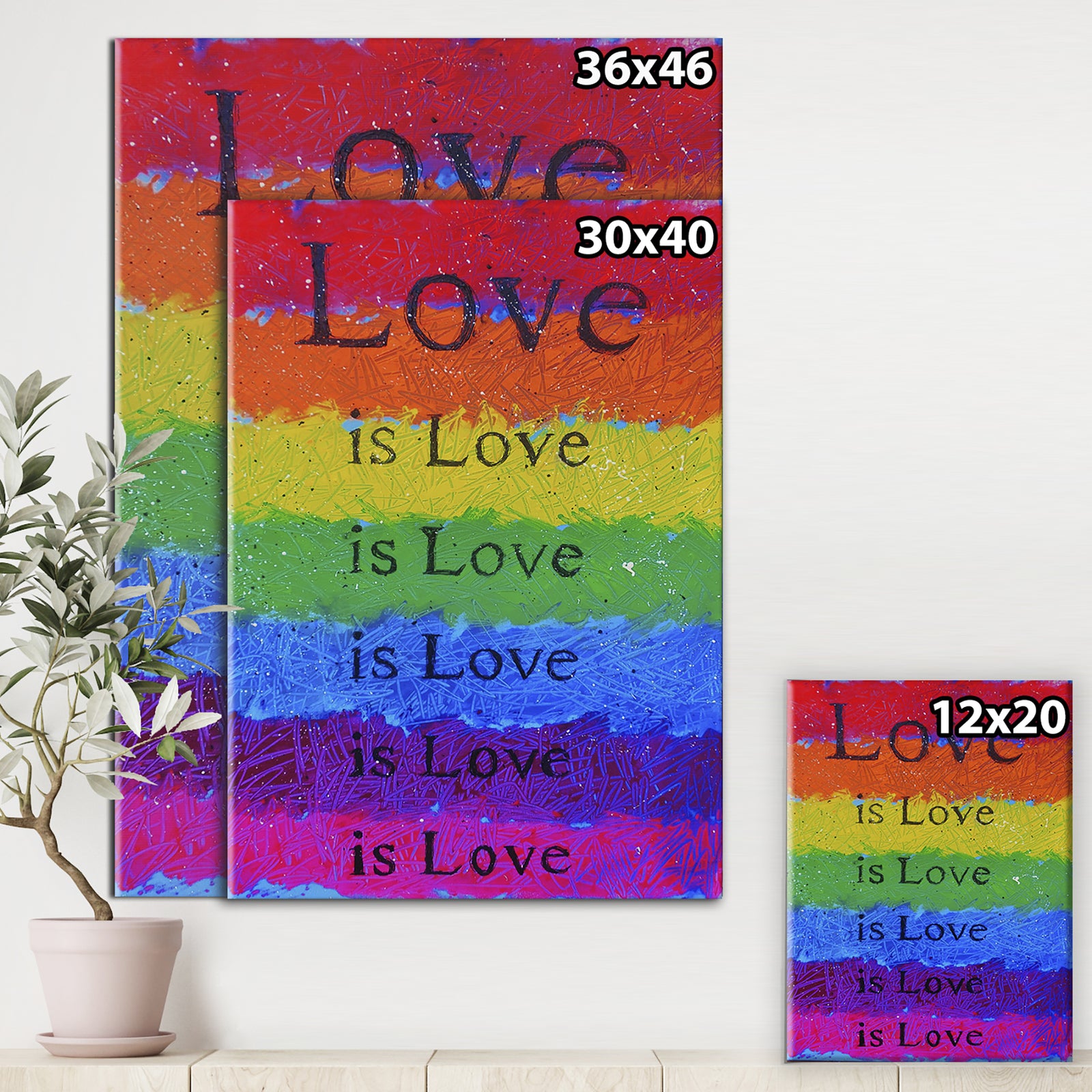 Love Is Love - Cottage Canvas Artwork