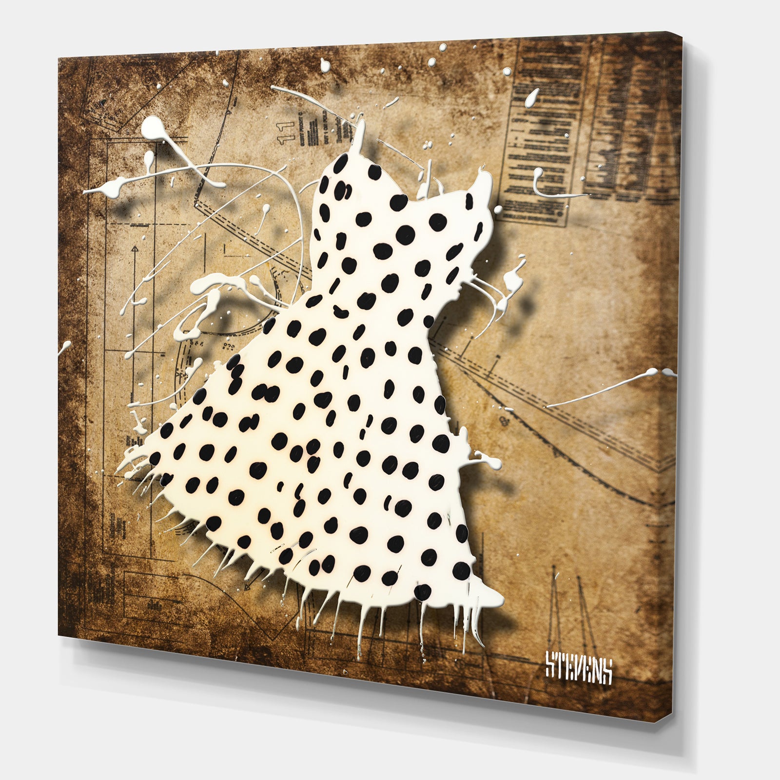 Black On White - Modern & Contemporary Canvas Art Print