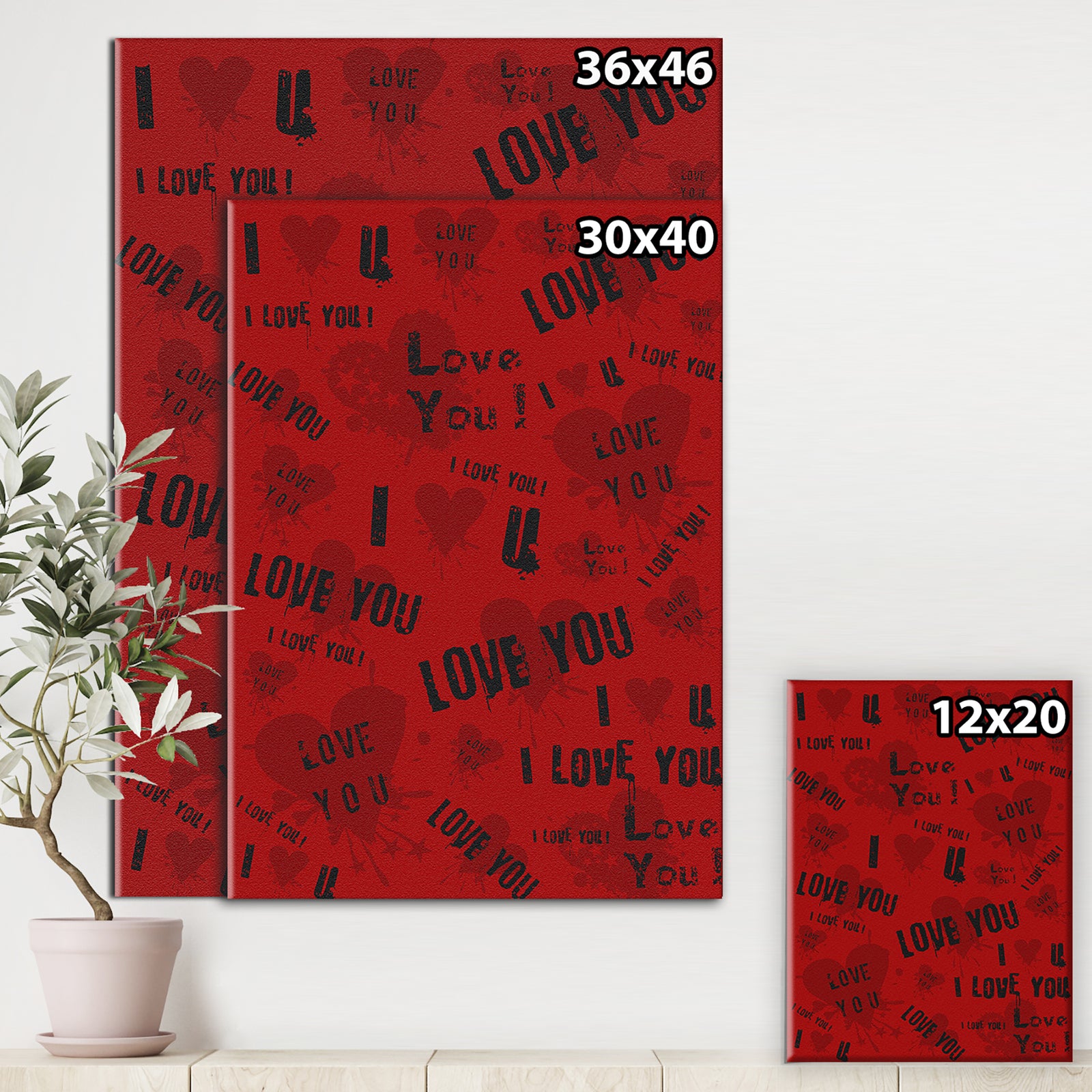 Graffiti Love - Cottage Canvas Artwork