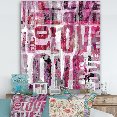 Grunge Love - Cottage Premium Canvas Wall Art