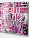 Grunge Love Square - Cottage Canvas Wall Art