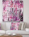 Grunge Love Square - Cottage Canvas Wall Art