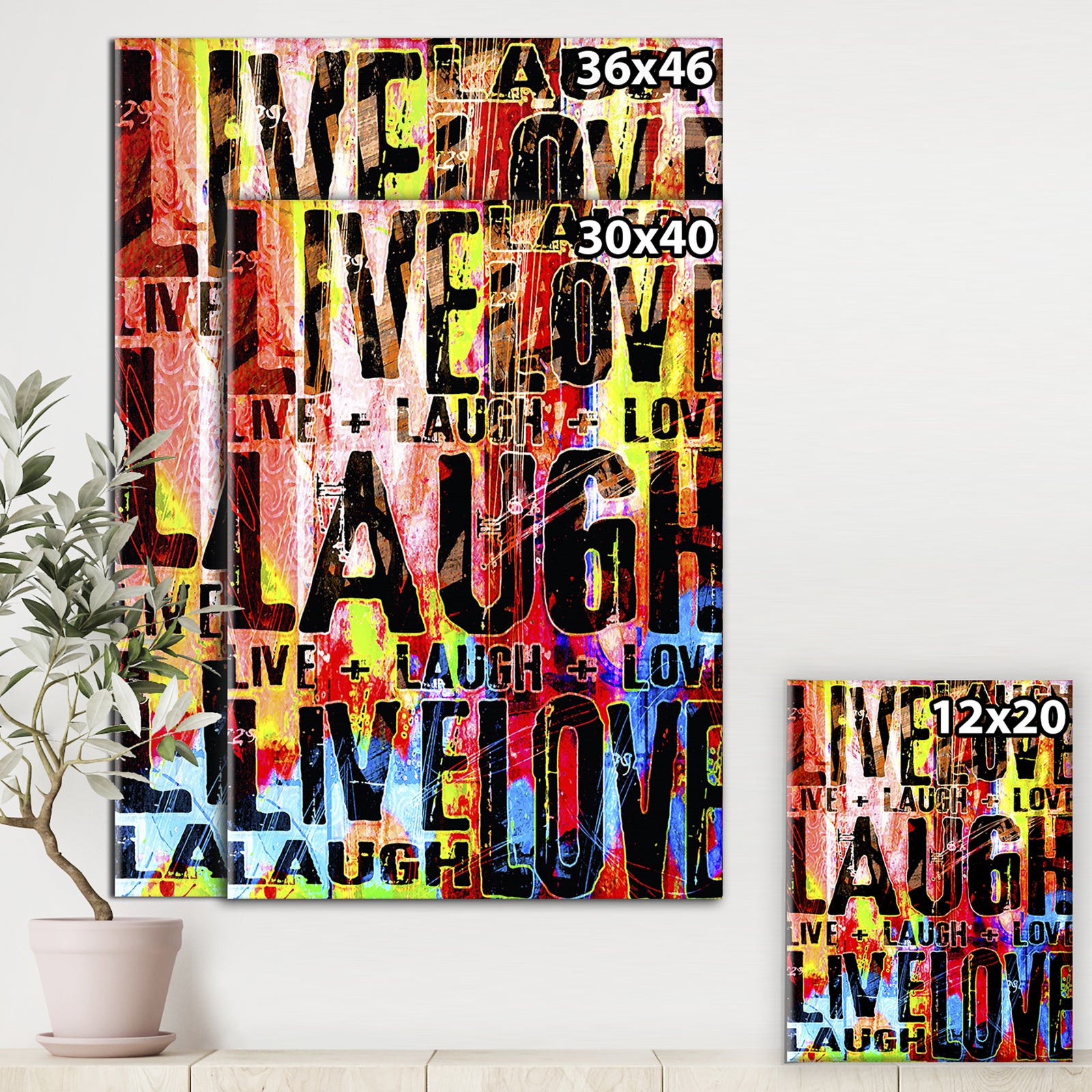 Live Love Laugh - Cottage Canvas Art Print