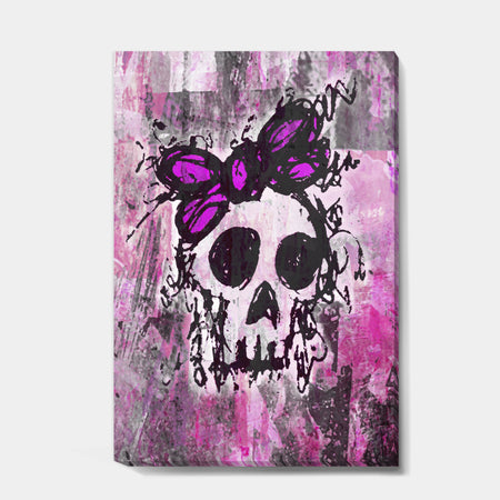 Sketched Skull Princess - Modern & Contemporary Premium Canvas Wall Art