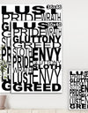 All Sins Combined - Cottage Canvas Wall Art