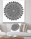 Mandala Drawing - Traditional Canvas Art Print