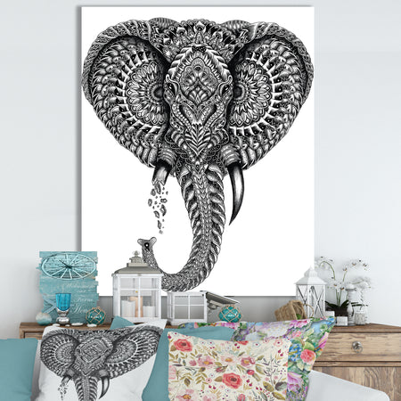 Handdrawn Elephant - Farmhouse Gallery-wrapped Canvas