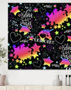 Neon Unicorn Pattern - Modern & Contemporary Gallery-wrapped Canvas