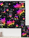 Neon Unicorn Pattern - Modern & Contemporary Gallery-wrapped Canvas