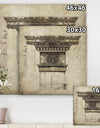 Antique Column Old Style Sketch I - Traditional Canvas Artwork
