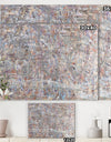 Blue And Gray Texture Painting - Modern & Contemporary Premium Canvas Wall Art