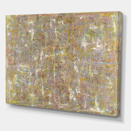 Yellow And Blue Texture Painting - Modern & Contemporary Premium Canvas Wall Art