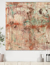 Red And Turquoise Texture Painting I - Modern & Contemporary Canvas Wall Art