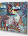 Composition in Blue Red And Yellow - Modern & Contemporary Canvas Art Print
