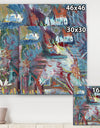 Composition in Blue Red And Yellow - Modern & Contemporary Canvas Art Print