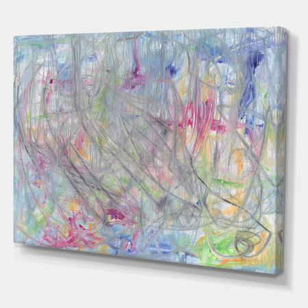 Pink And Blue Fantasia - Modern & Contemporary Gallery-wrapped Canvas