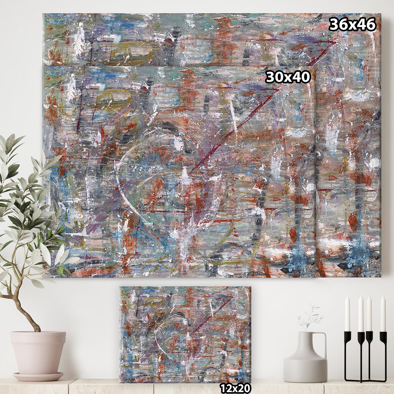 Julibee Series Triptych 3 - Modern & Contemporary Premium Canvas Wall Art