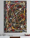 Red, Yellow and Black Pollock Style I - Modern & Contemporary Canvas Wall Art