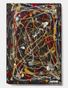 Red, Yellow and Black Pollock Style I - Modern & Contemporary Canvas Wall Art