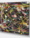 Red, Yellow and Black Pollock Style II - Modern & Contemporary Gallery-wrapped Canvas
