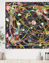 Red, Yellow and Black Pollock Style II - Modern & Contemporary Gallery-wrapped Canvas