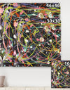 Red, Yellow and Black Pollock Style II - Modern & Contemporary Gallery-wrapped Canvas
