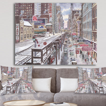 Chicago, The Loop - Modern & Contemporary Premium Canvas Wall Art
