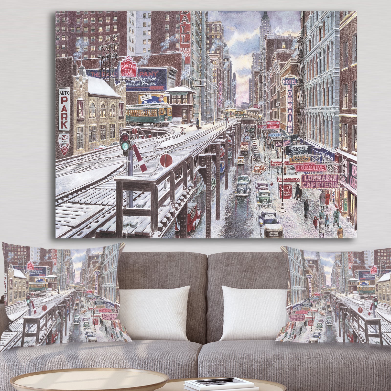 Chicago, The Loop - Modern & Contemporary Premium Canvas Wall Art