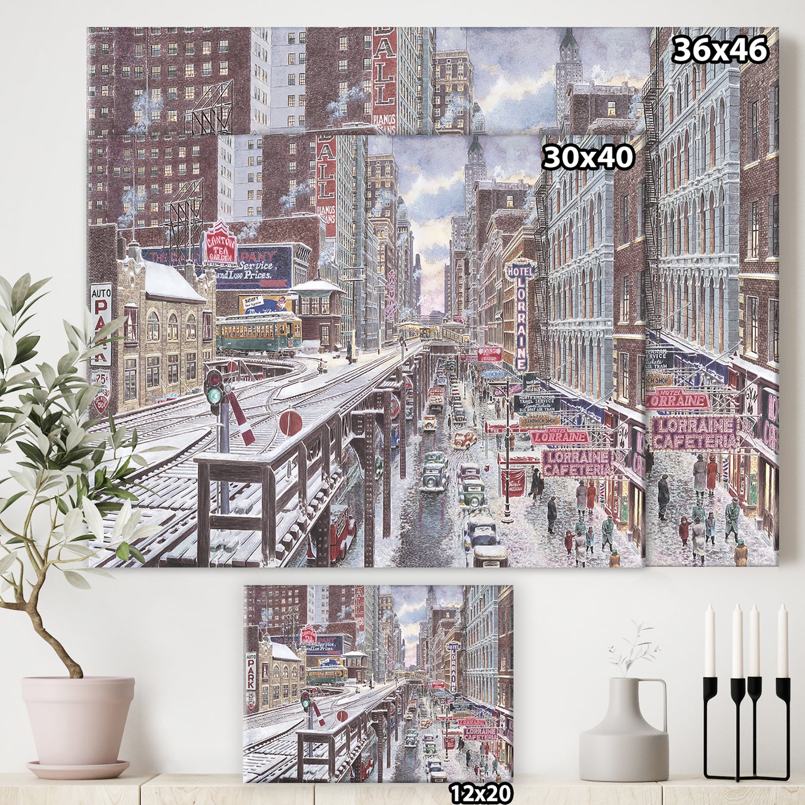 Chicago, The Loop - Modern & Contemporary Premium Canvas Wall Art