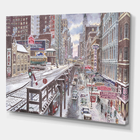 Chicago, The Loop - Modern & Contemporary Premium Canvas Wall Art