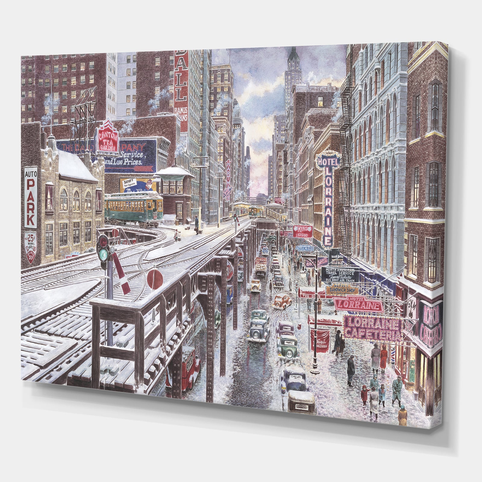Chicago, The Loop - Modern & Contemporary Premium Canvas Wall Art