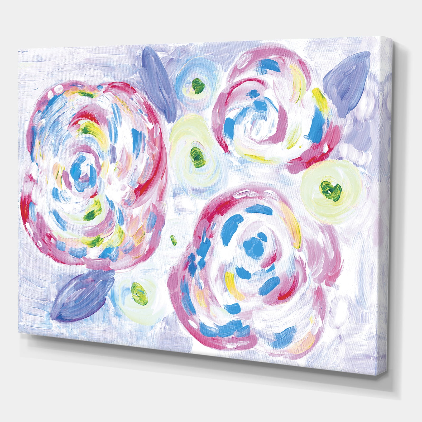 Rainbow Roses - Cottage Premium Canvas Wall Art