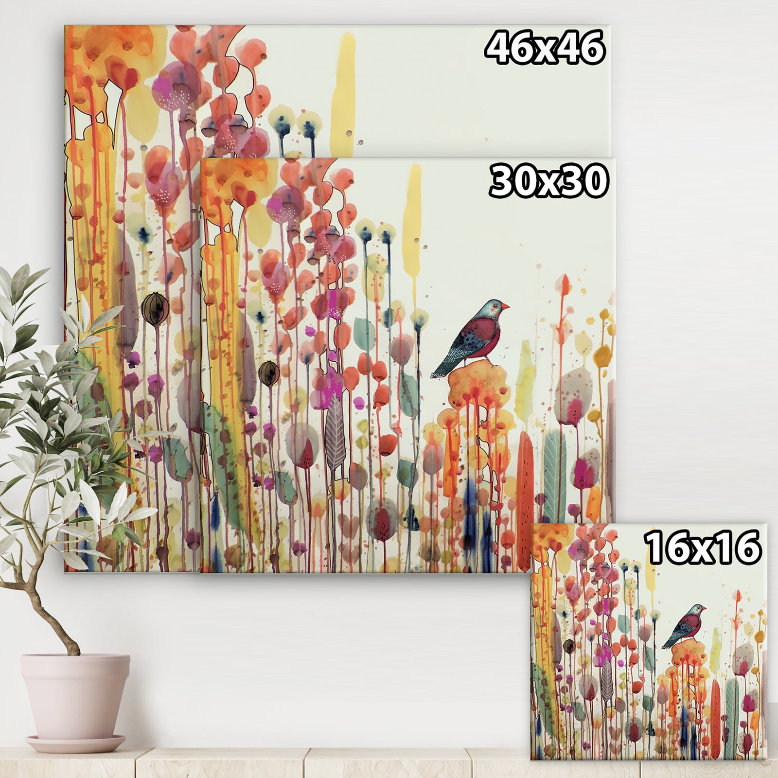 Joie De Vivre Carre - Cottage Canvas Artwork