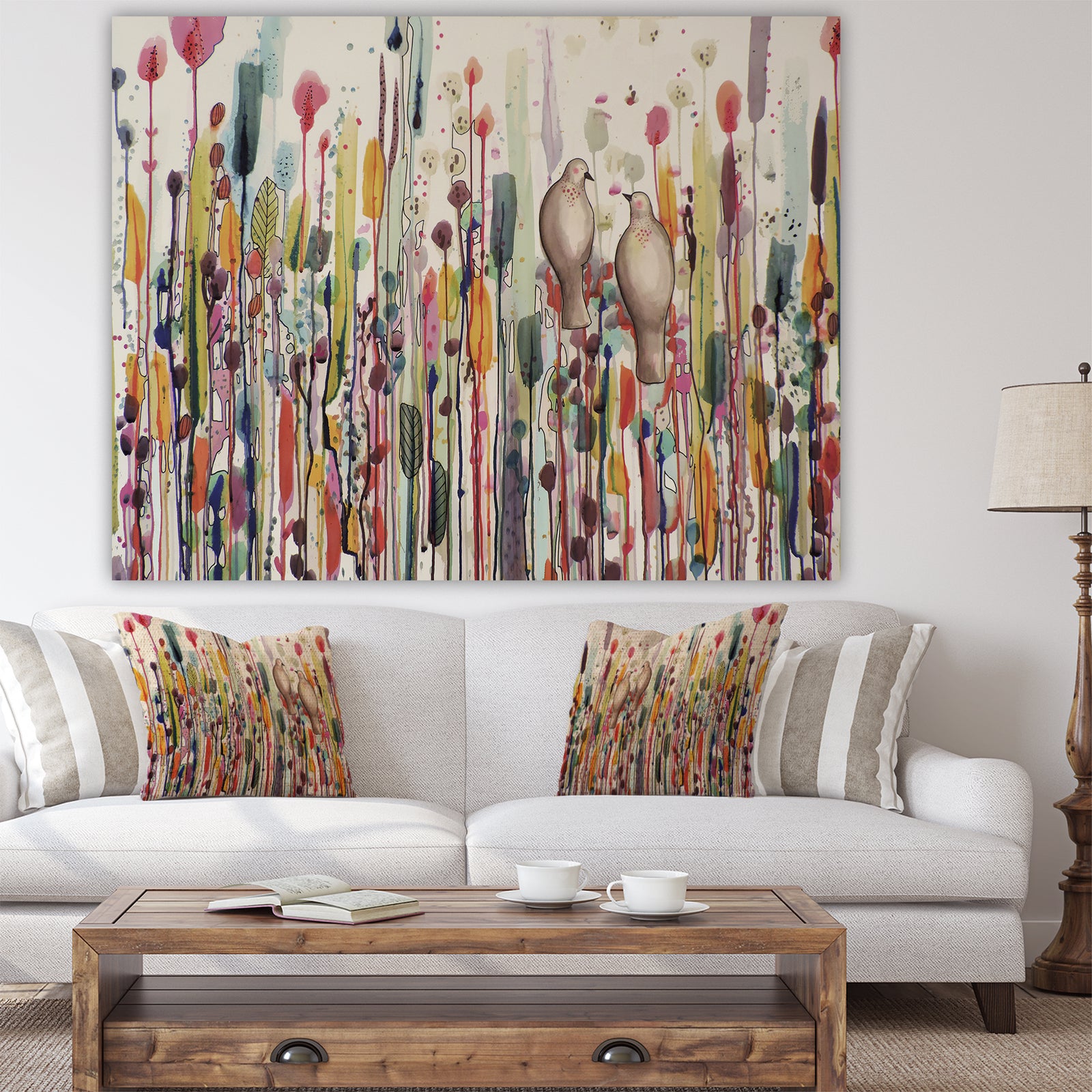 L'un Pour L'autre - Cottage Canvas Art Print