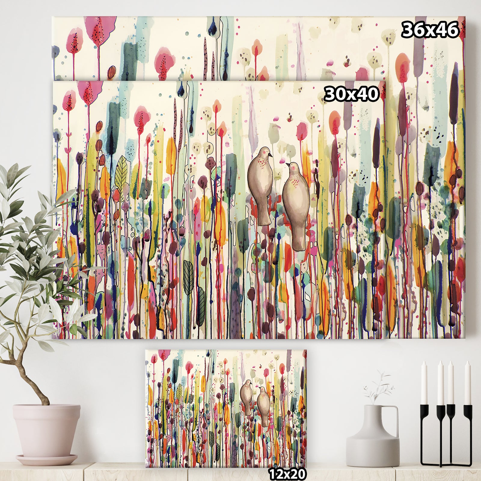 L'un Pour L'autre - Cottage Canvas Art Print