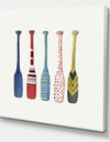 Five Paddles - Lake House Canvas Wall Art