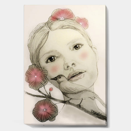 Melodie In Blush - Cottage Premium Canvas Wall Art
