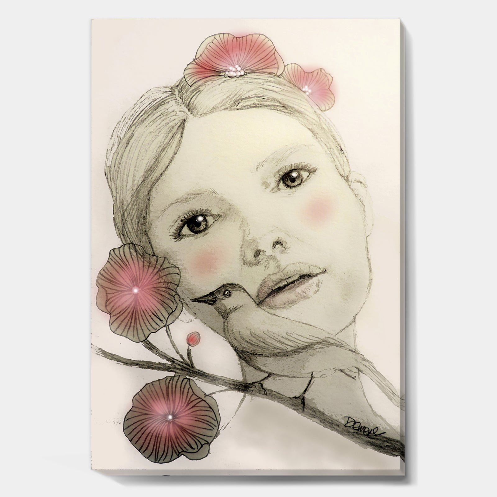 Melodie In Blush - Cottage Premium Canvas Wall Art