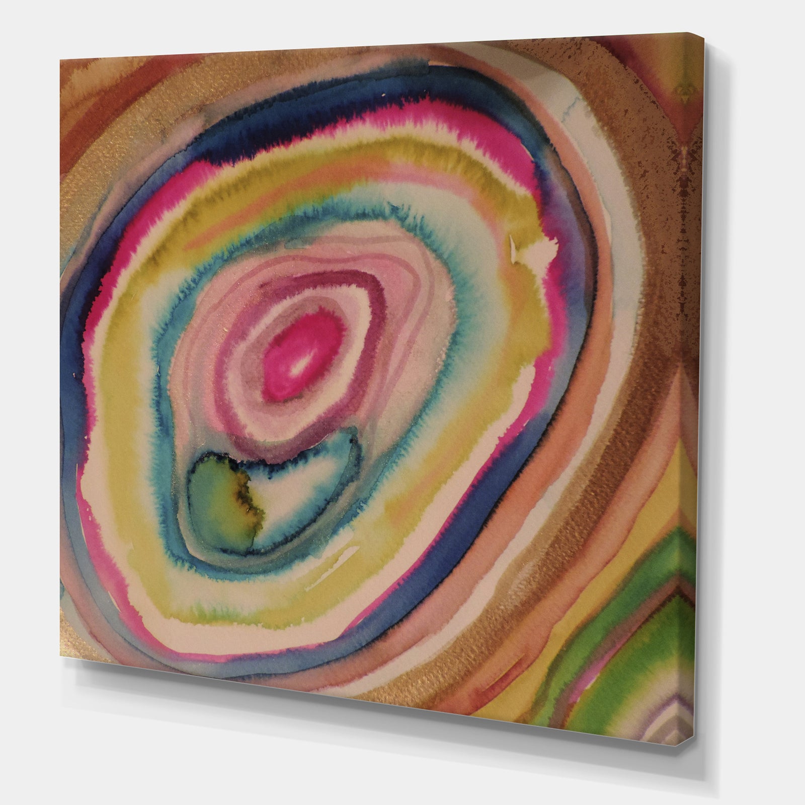 Watercolor Geode Impression - Canvas Wall Art