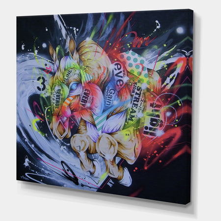 Street Art Graffiti Horse I - Modern & Contemporary Canvas Artwork