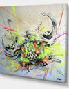 Fluo Water Buffalo Street Art - Modern & Contemporary Canvas Art Print