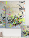 Fluo Water Buffalo Street Art - Modern & Contemporary Canvas Art Print